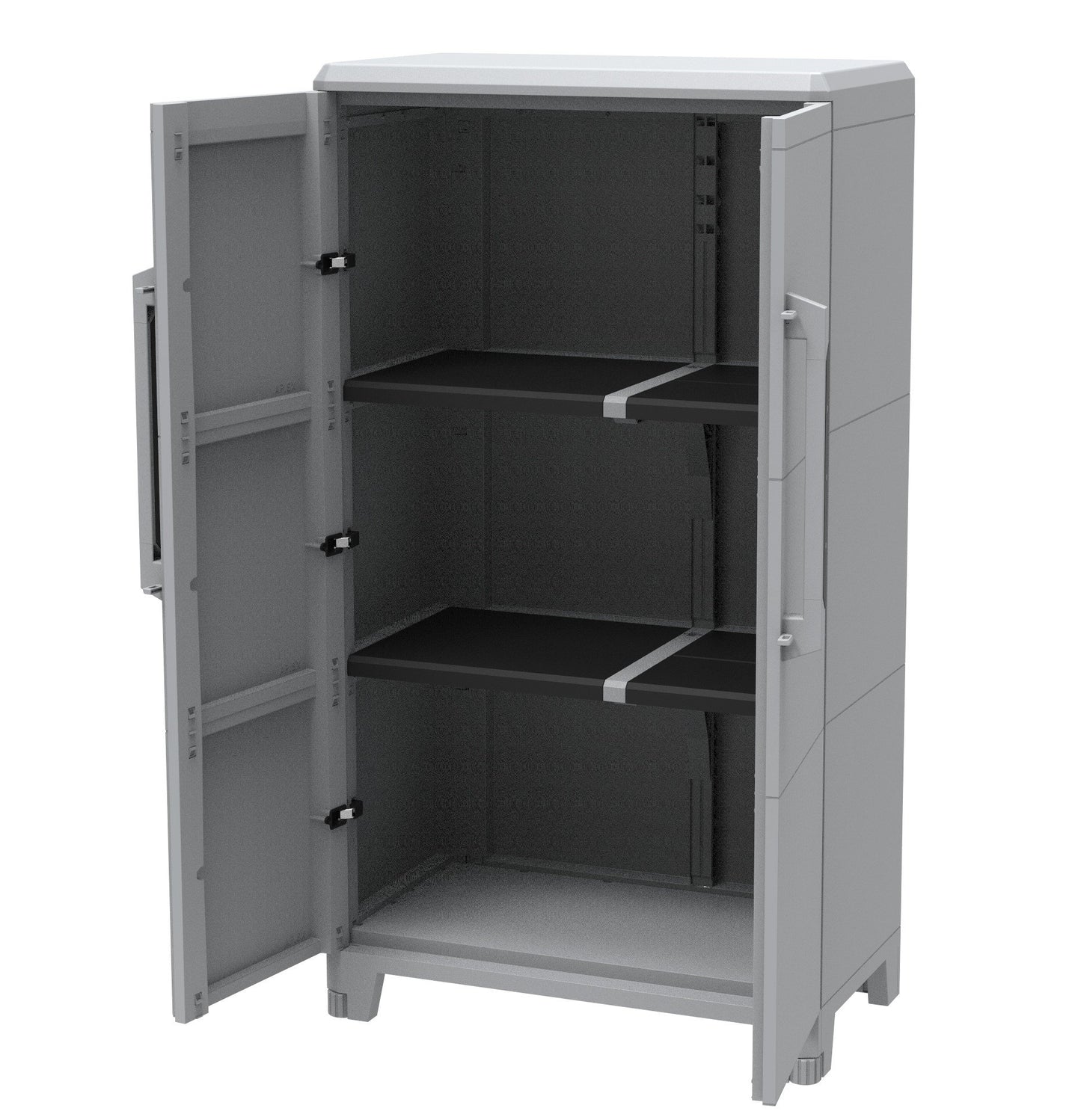 Terry 1102921, Transforming Modular 3, Cabinet with a Modern and Linear Design Suitable for Any Environment, (up to 40 kg evenly distributed), Grey, 78 x 43.6 x 143 cm