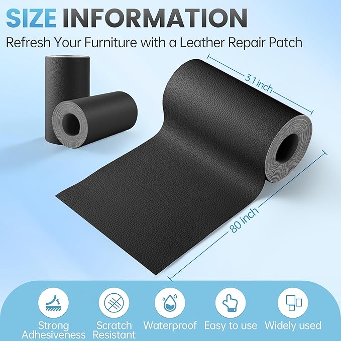 Leather Repair Patch Tape Kit, Vinyl Kit
