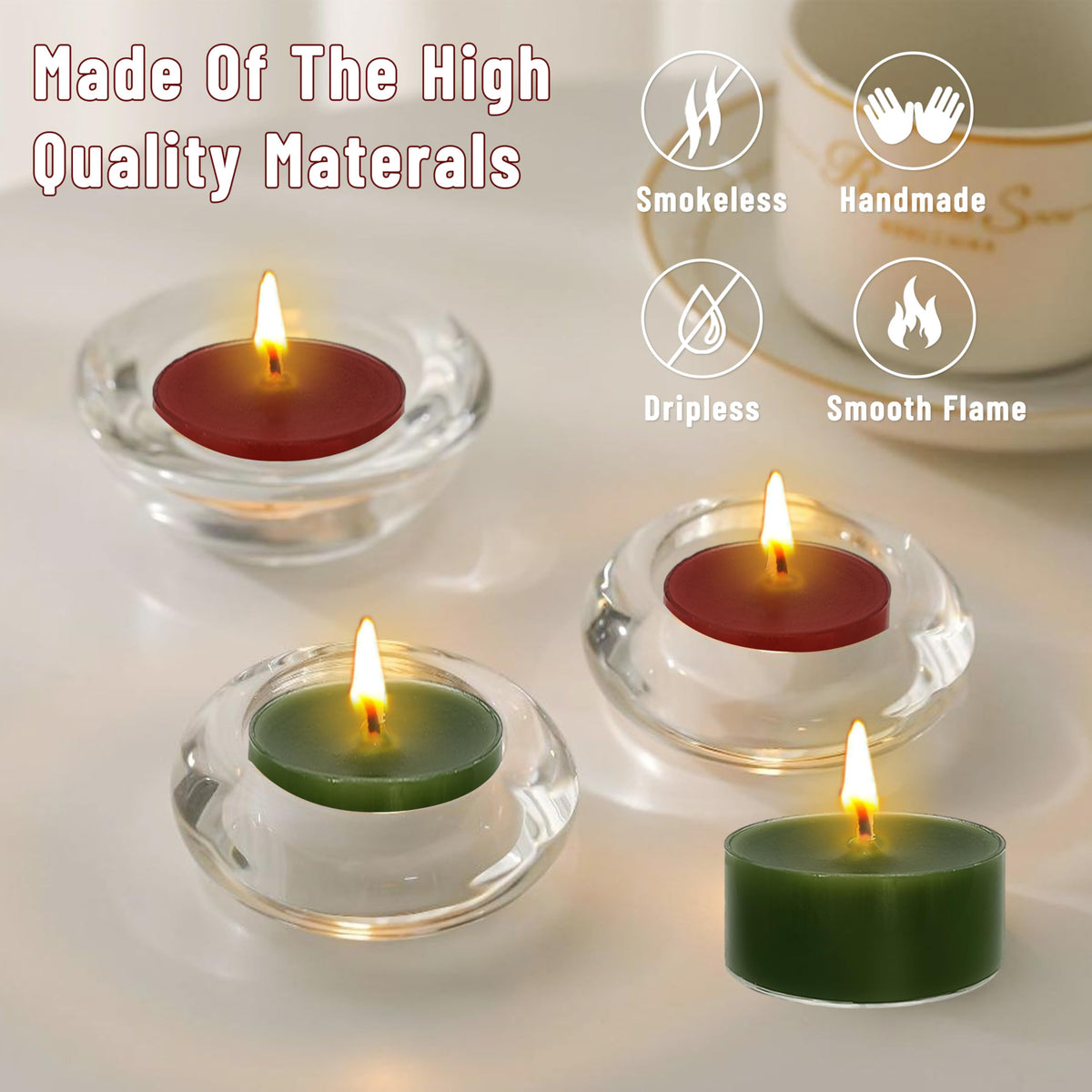 Christmas Red Green Scented Tealight Candles Perfect for Home Use and Gifting