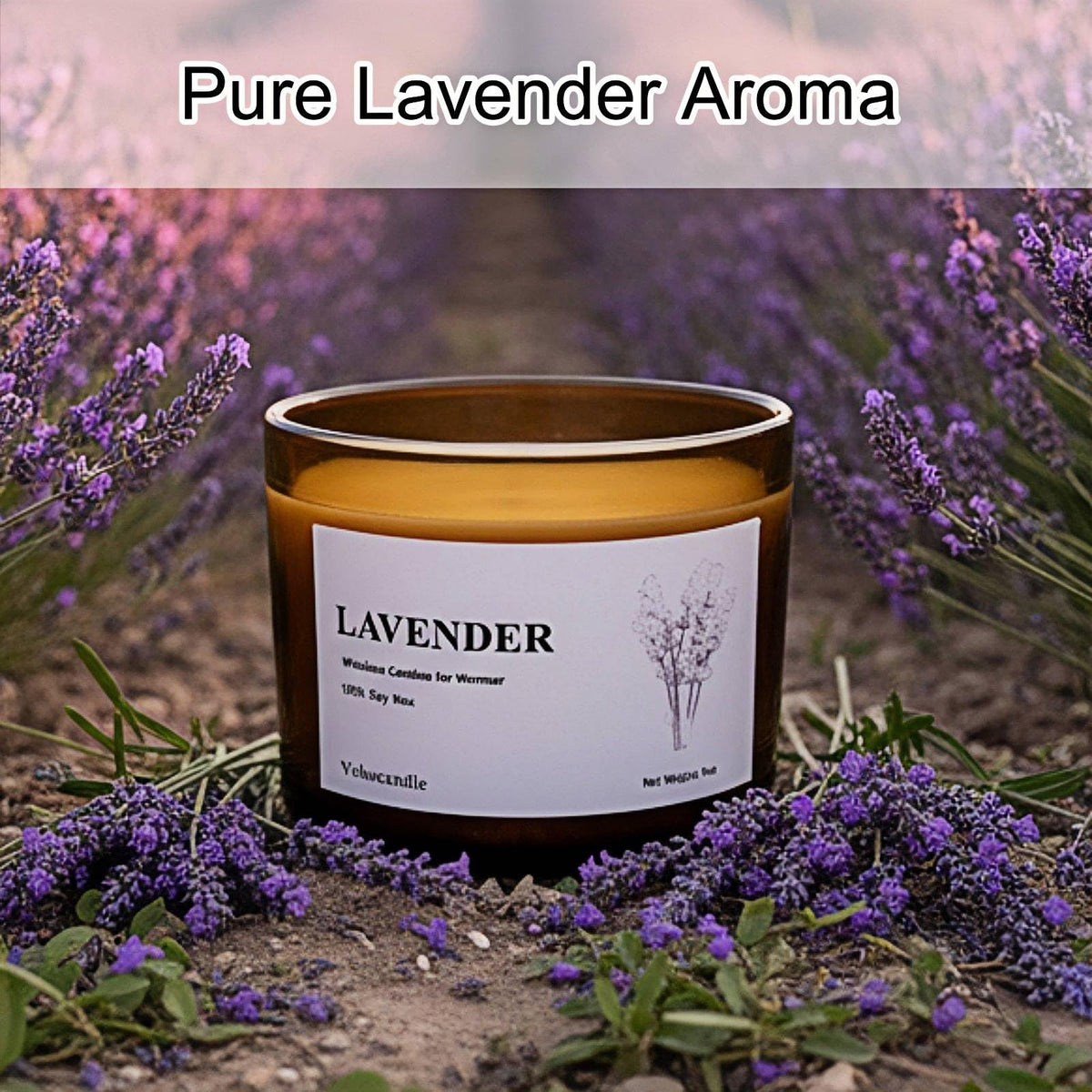 VOHO Lavender Wickless Candles for Candle Warmer Lamp, 9oz Soy Candle with Stirring Spoon & Lid, Wickless Lavender Aroma Ideal for Candle Lamp, Candles Gifts for Women Birthday Christmas Home Aroma