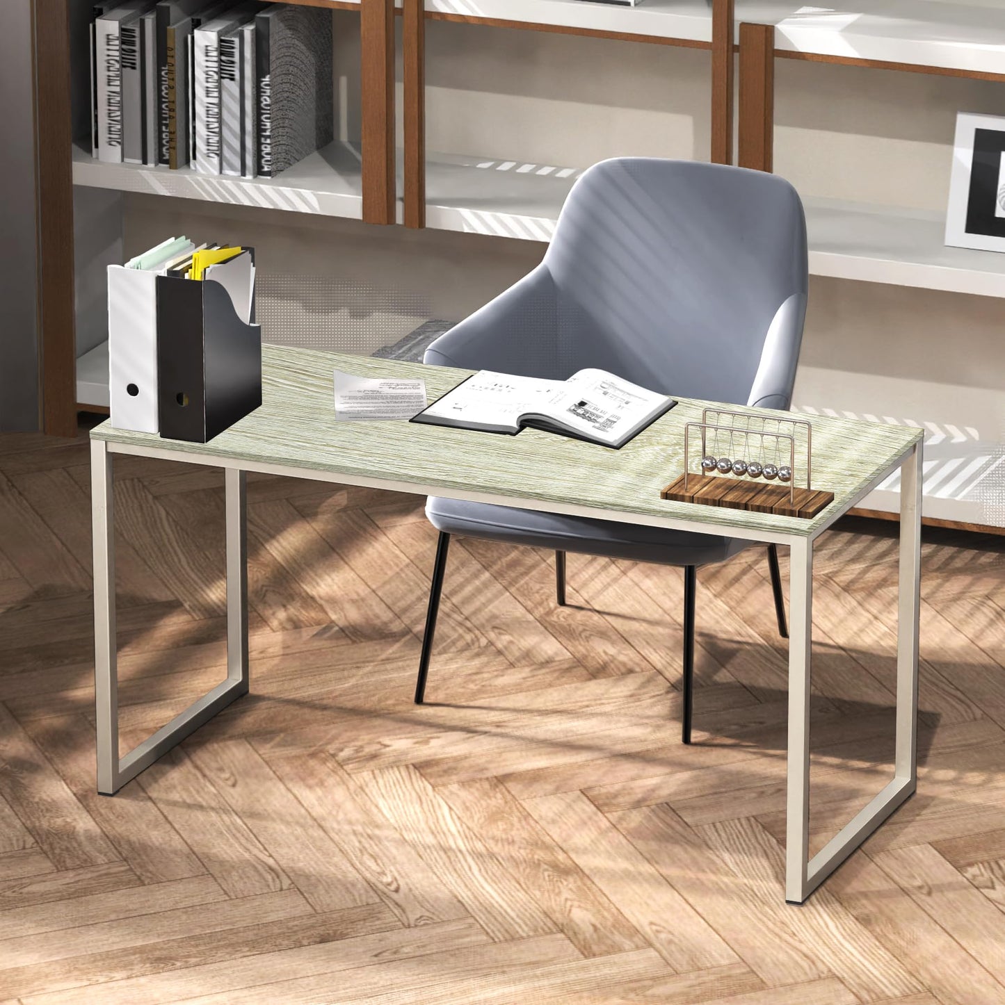 SHW Mission 48-Inch Home Office Computer Desk, Maple