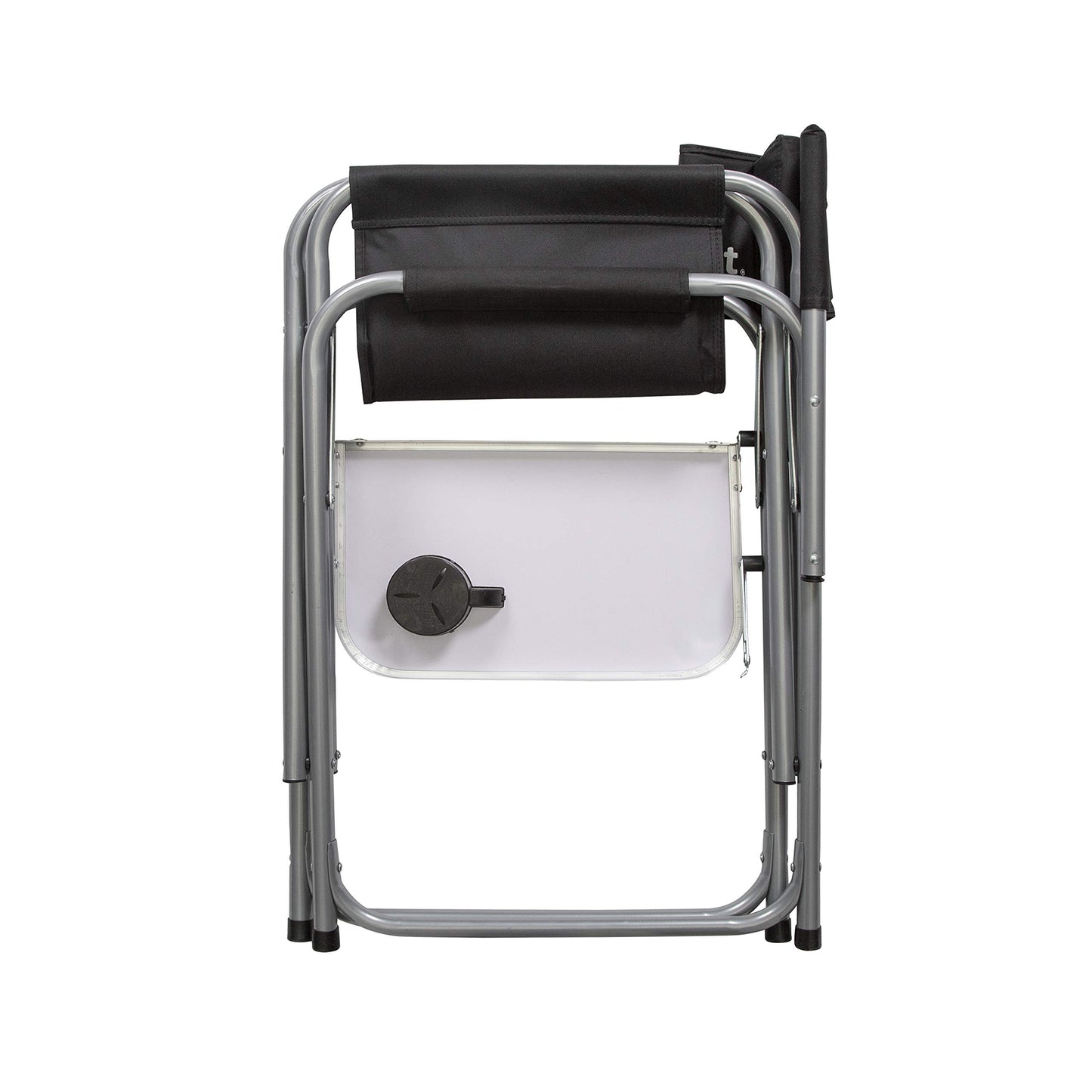Stansport Directors Chair with Side Table, One Size, Black