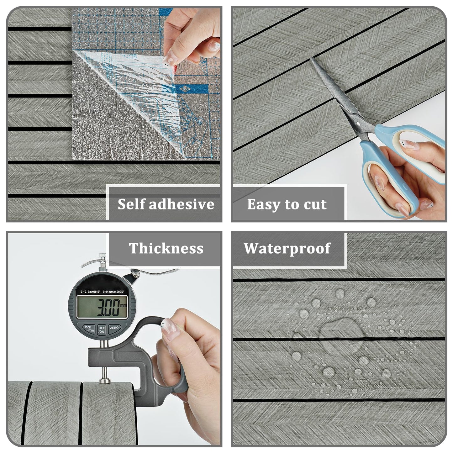 STICKEEP Grey Wood Wall Panels Textured Wood Slats 3D Soundproof Wall Panels Peel and Stick Shiplap 11.8"x197" Wooden Panel Walls Decor Self Adhesive Wooden Panel Wallpaper for Studio Homes Ceiling