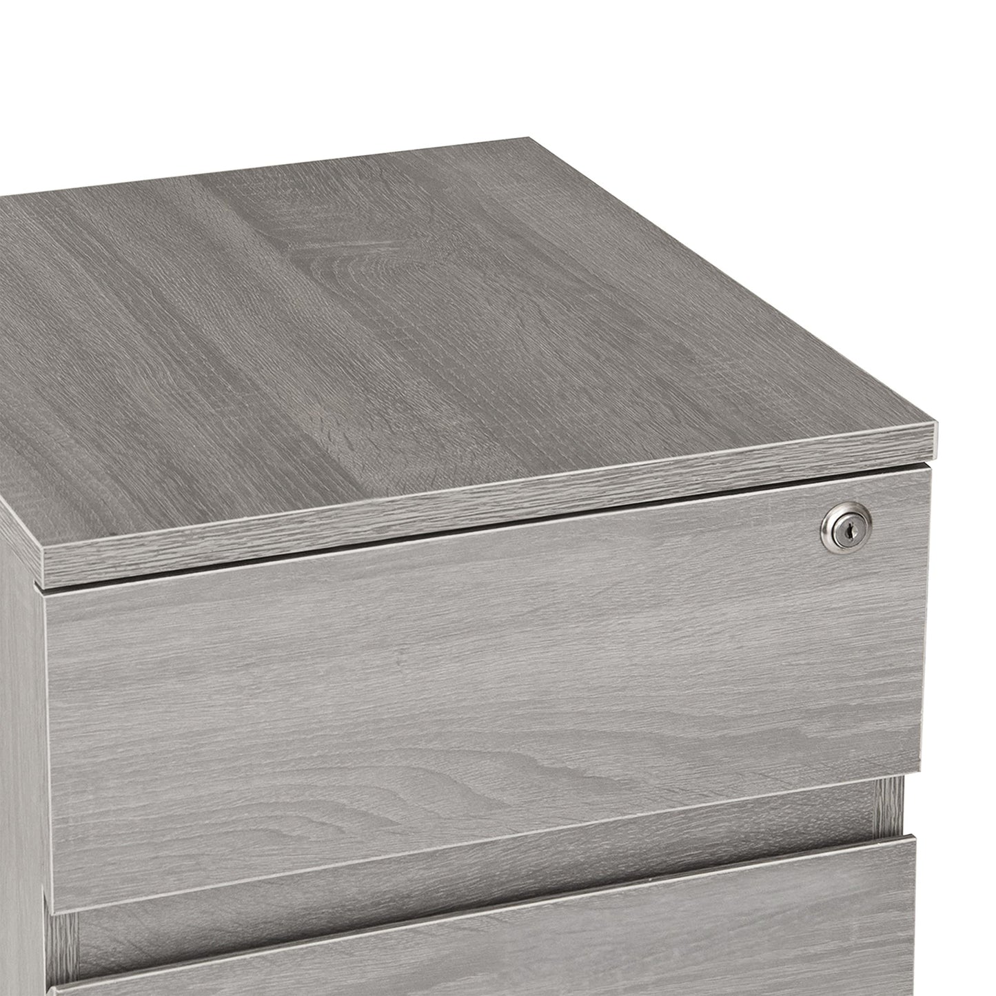 Techni Mobili Rolling Lock and Storage 2 Drawer Vertical Filing Cabinet, 15.75" L x 17.75" W x 23" H,Grey