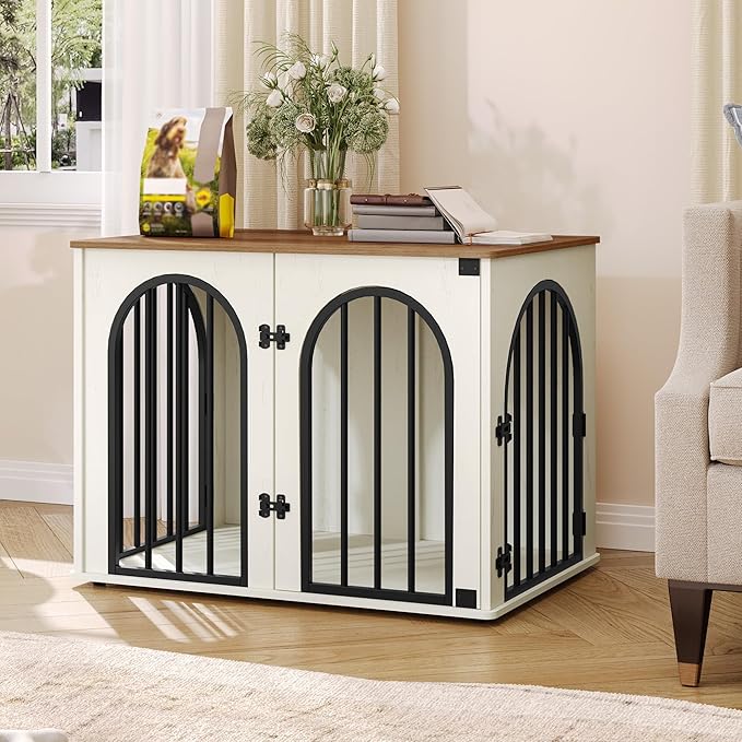 Hzuaneri 26.8'' Wooden Dog Crate Furniture, Indoor Dog Kennel Dogs Cage