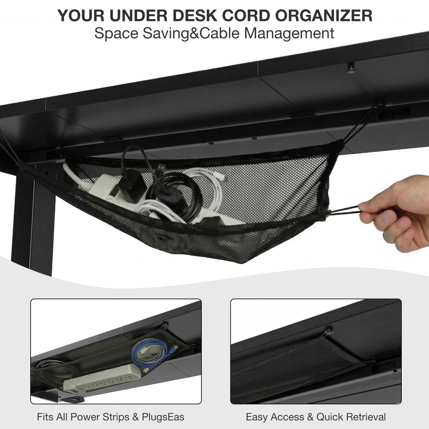 Acrolix Electric Standing Desk, Height Adjustable Home Office Desk with Memory Presets & Cable Management,Black Sit Stand Desk for Work from Home, Ergonomic Computer Desk (48" x 24")