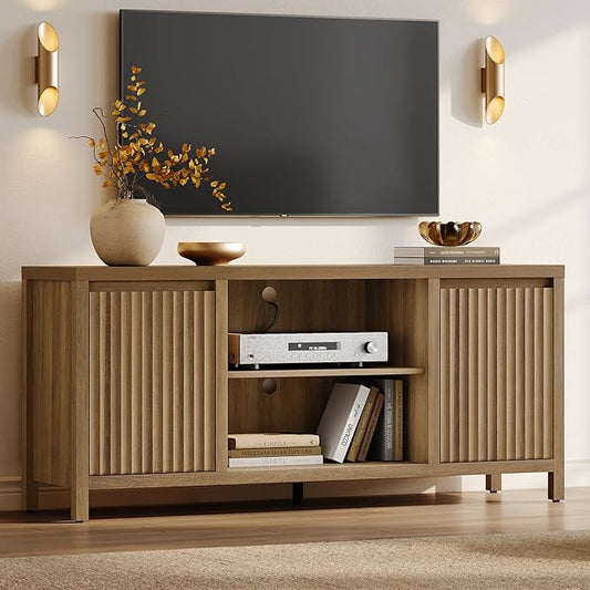SICOTAS Fluted TV Stand for 55 65 inch TV