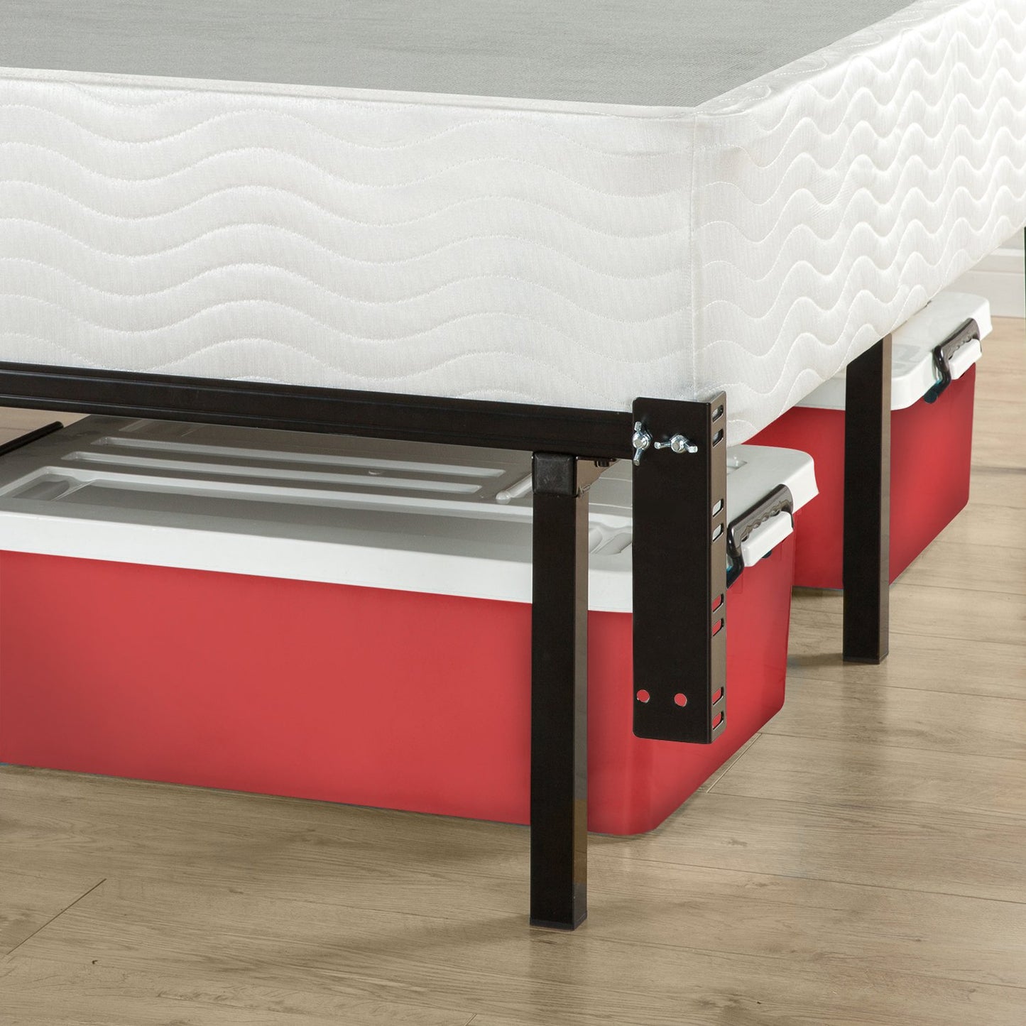 Zinus Michelle 12 Inch Compack Bed Frame, for Box Spring and Mattress Sets, Extra High so Bed Risers not Needed, Fits Twin to Queen