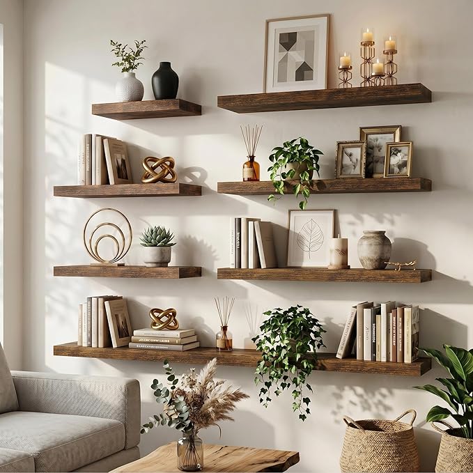 FLYJOE Floating Shelves for Wall, 32 Inch Floating Shelves Set of 2, Kitchen
