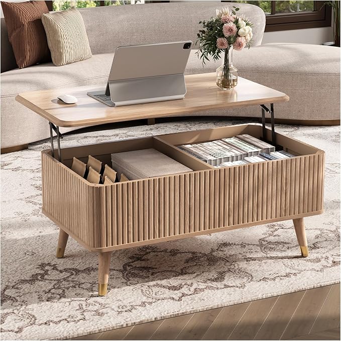 SULIVES Lift Top Coffee Table