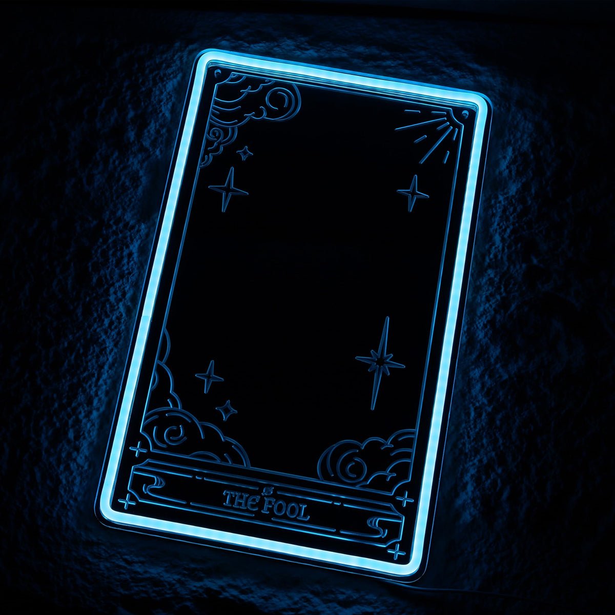 Kavaas Tarot Mirror Neon Sign - Ice Blue Mystical LED Neon Light for Occult Room Wall Decor, Witchy Art Spiritual Room Decor, Best Gifts for Fortune Teller, Tarot Enthusiast