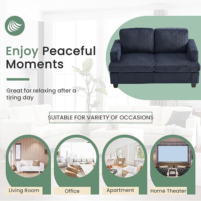 YOUDENOVA 2 Piece Set Comfy Sofa Couch, Loveseat Sofa * 2