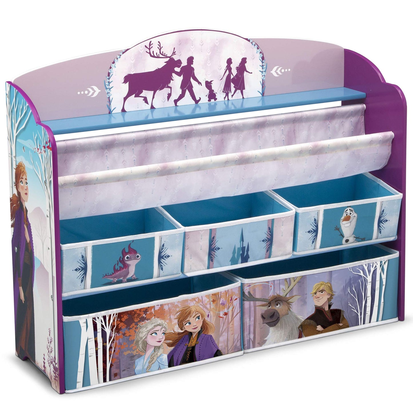 Delta Children Kids Convertible Activity Bench - Greenguard Gold Certified, Frozen II & Deluxe Toy and Book Organizer, Disney Frozen II