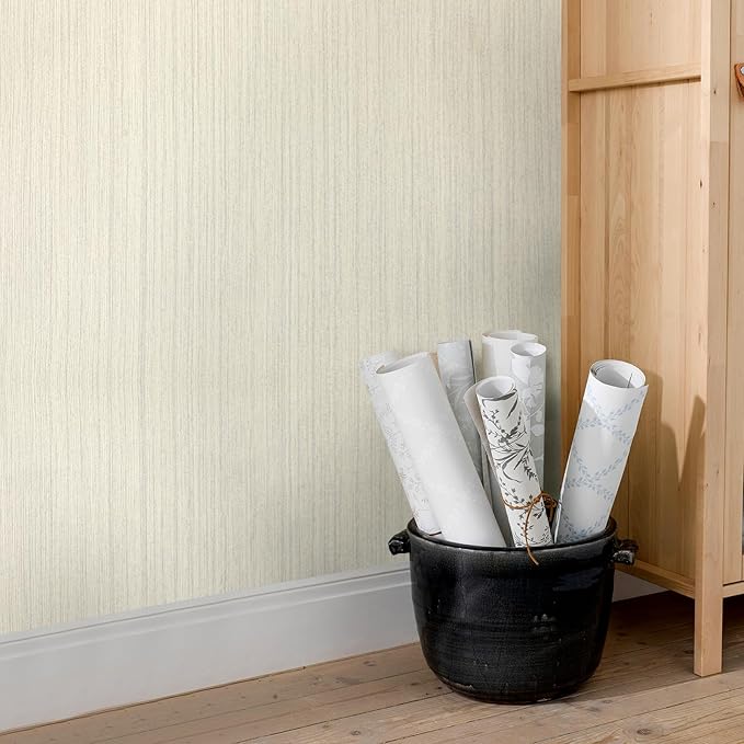 Grasscloth Peel and Stick Wallpaper Modern 15.7in x 118.1in Textured Linen