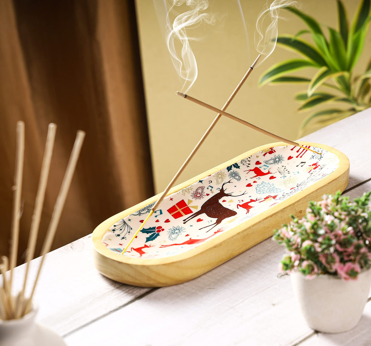 Bless-Ocean-Salt 100%-Natural-Handmade-Hand-Dipped-Incense-Sticks Organic-Chemicals-Charcoal-Free Purification-Relaxation-Positivity-Yoga-Meditation Best-Woods-Scent (100 Sticks(5.25 OZ))