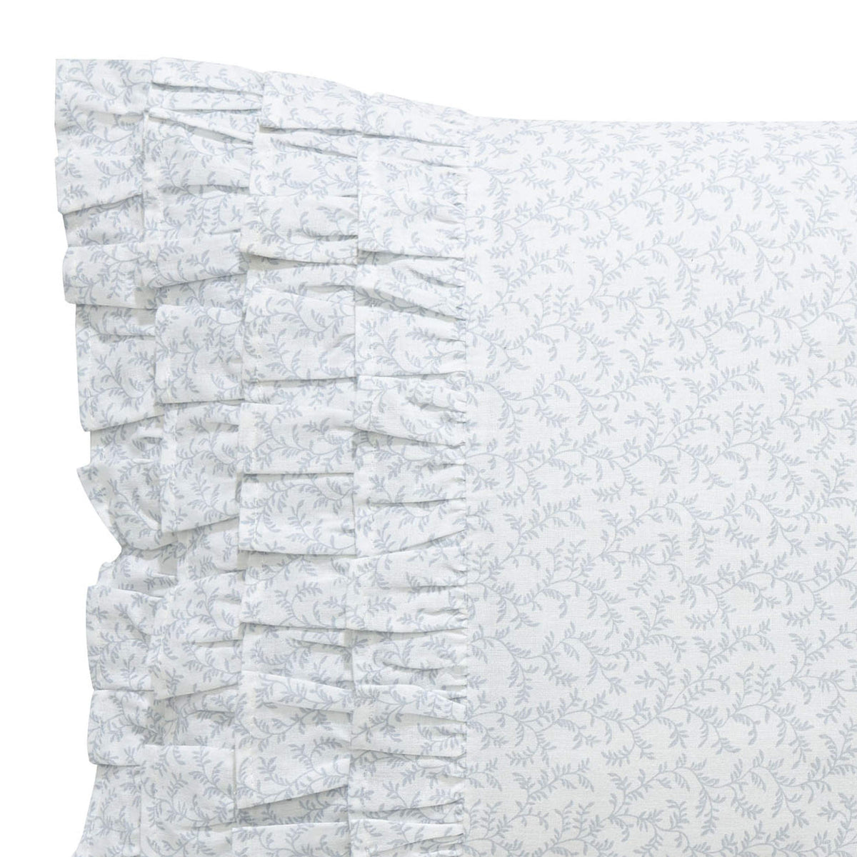 Laura Ashley - Ruffled Throw Pillow, Decorative Home Decor with Envelope Closure (Chloe Blue, 14" x 20")