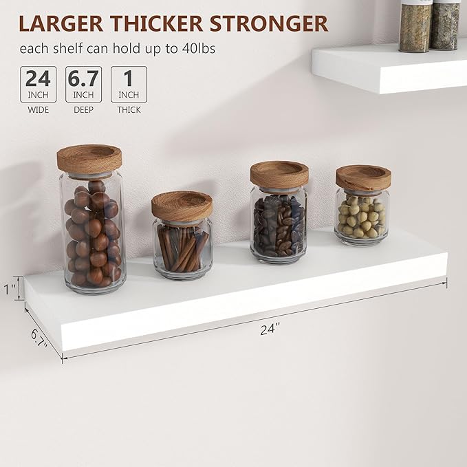 fuqing White Floating Shelves for Wall