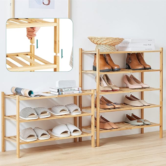 viewcare 6-Tier Bamboo Shoe Rack