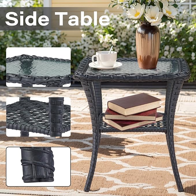 Belord 6 Pieces Wicker Patio Conversation Sets