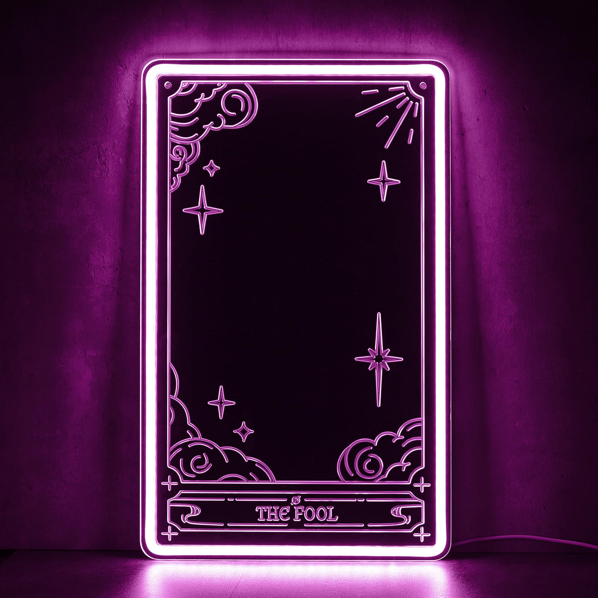 Kavaas Tarot Mirror Neon Sign - Pink Mystical LED Neon Light for Occult Room Wall Decor, Witchy Art Spiritual Room Decor, Best Gifts for Fortune Teller, Tarot Enthusiast