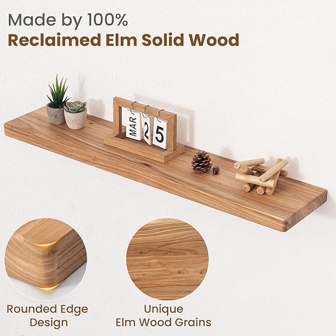 Floating Shelves for Wall, Round Edge Wall Shelves