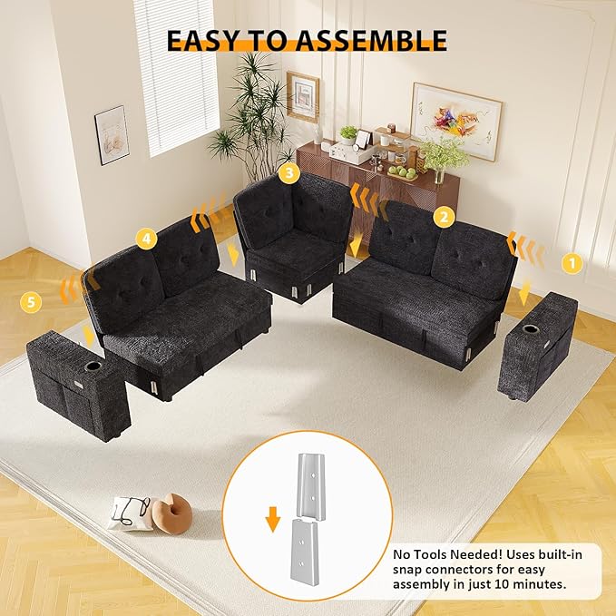 Modular Sectional Sleeper Sofa
