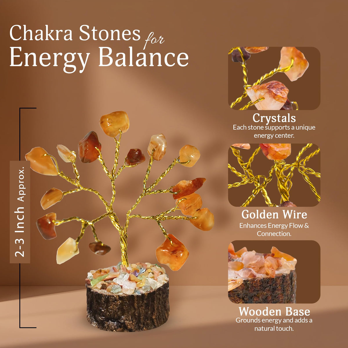 YATSKIA Crystal Tree Gifts for Women, Crystals and Stones, Home Office Desk Decor, Crystal Tree of Life Decor, Money, Spiritual, Reiki, Good Luck Gifts for Mom (Set of 12 Mini Trees)