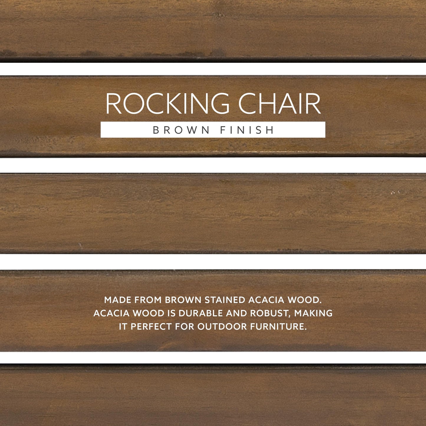 Linon Woodstock Rocking Chair, Teak