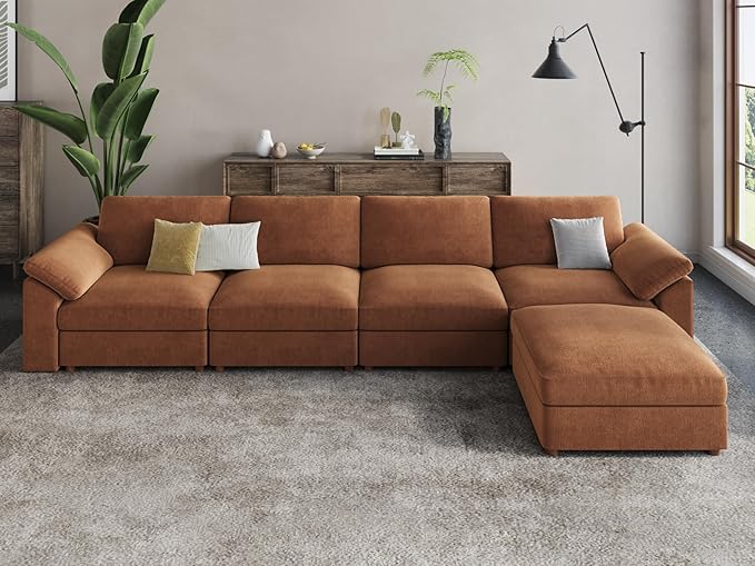 EASE MOOSE Large Sectional Modular Sofa，Large L Shape Sectional Couch Wide Deep