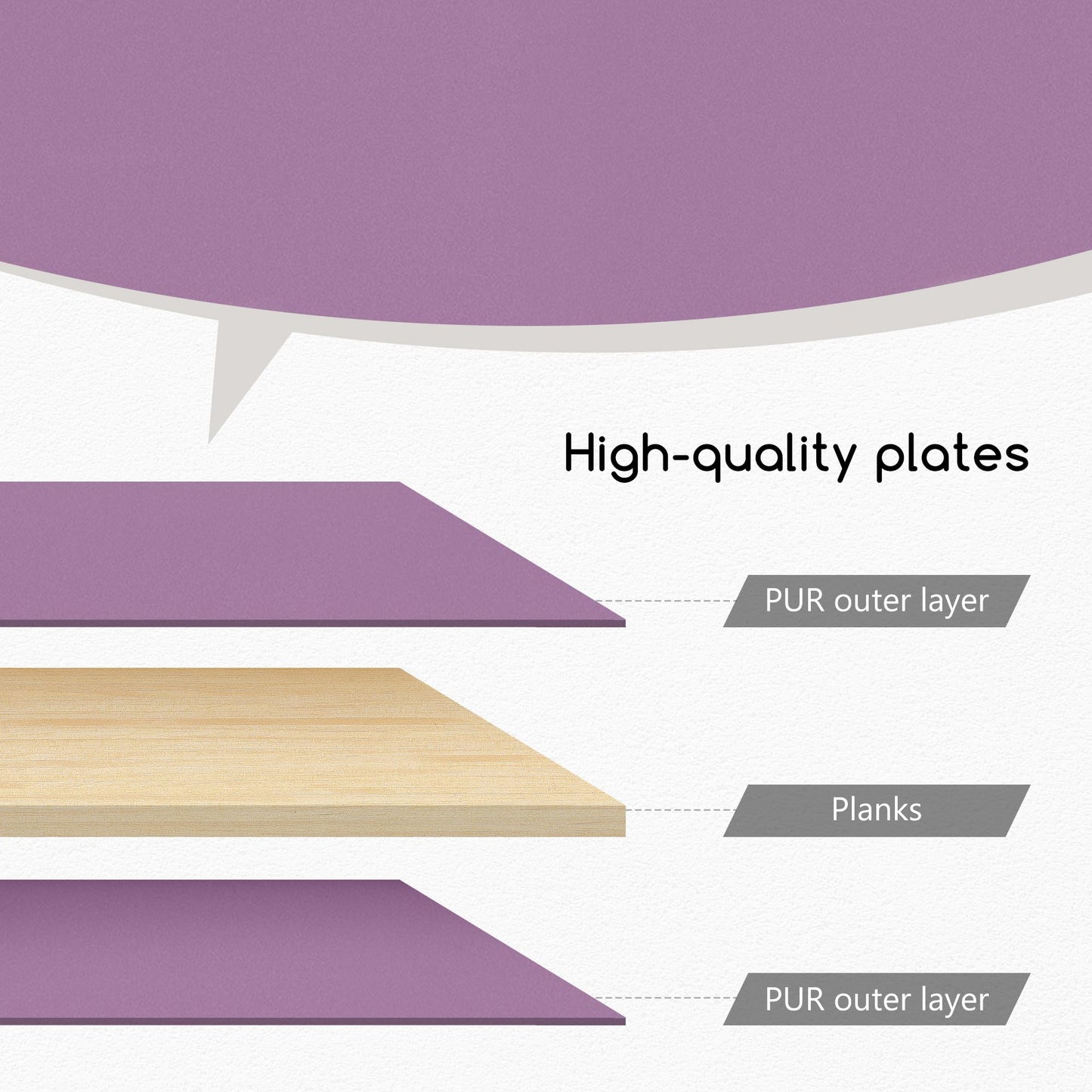 Jerry & Maggie Desktop Organizer Office Storage Rack Adjustable Wood Display Shelf Free Style Double H, Multi-Functional Mini Bookshelf for Desk Natural Stand (Violet)