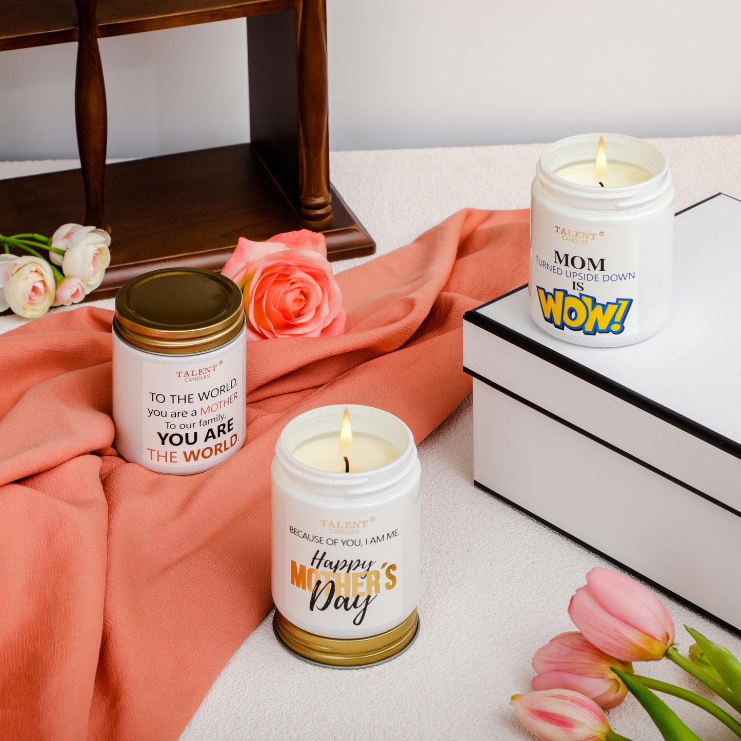 Scented Candle for Mom | Mother's Day Gifts | Perfect Home Décor Gift Elegant Gift for Mother | Mom Birthday Gifts | 8.4oz Candle Jars | Iris & Orange Blossom