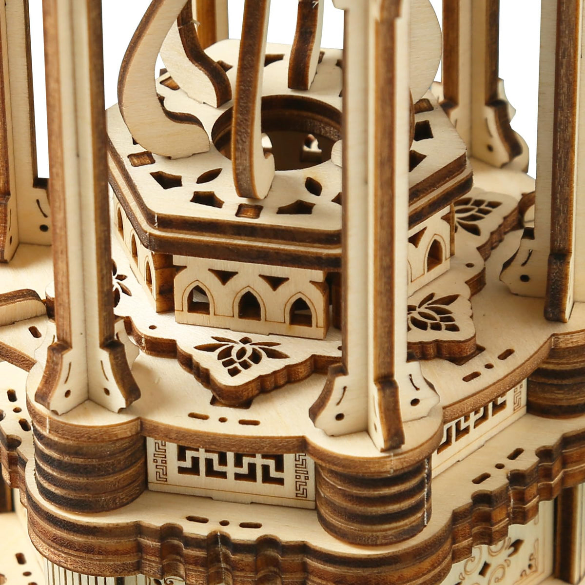 Foyucool 3D Wooden Puzzle for Adults, DIY Lantern Model Kit, Creative Assembly Model Building Kits to Build for Adults and Teens, DIY Assembly Puzzle, Woodcraft Kit for Christmas Day