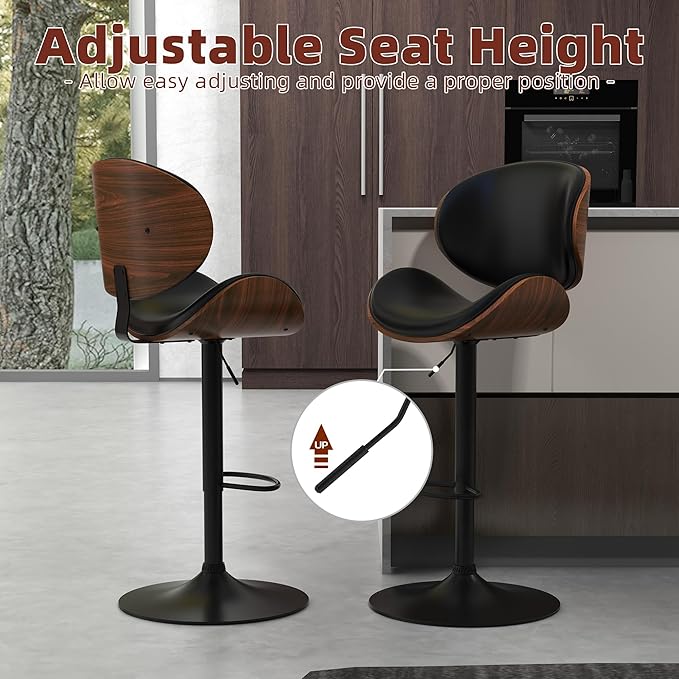 civama Bar Stools Set of 6 for Kitchen Counter, Adjustable Bar Height Chairs