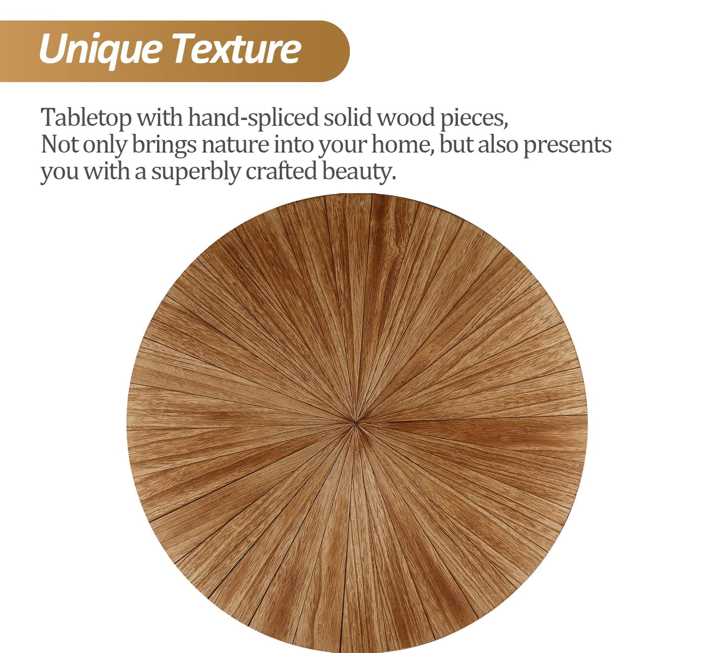 Round Coffee Table Set of 2, Mid Century Modern Coffee Table, Small Farmhouse Coffee Table, Wood Nightstand Bedside Table, Boho Side Table End Tables for Living Room Bedroom Office Balcony