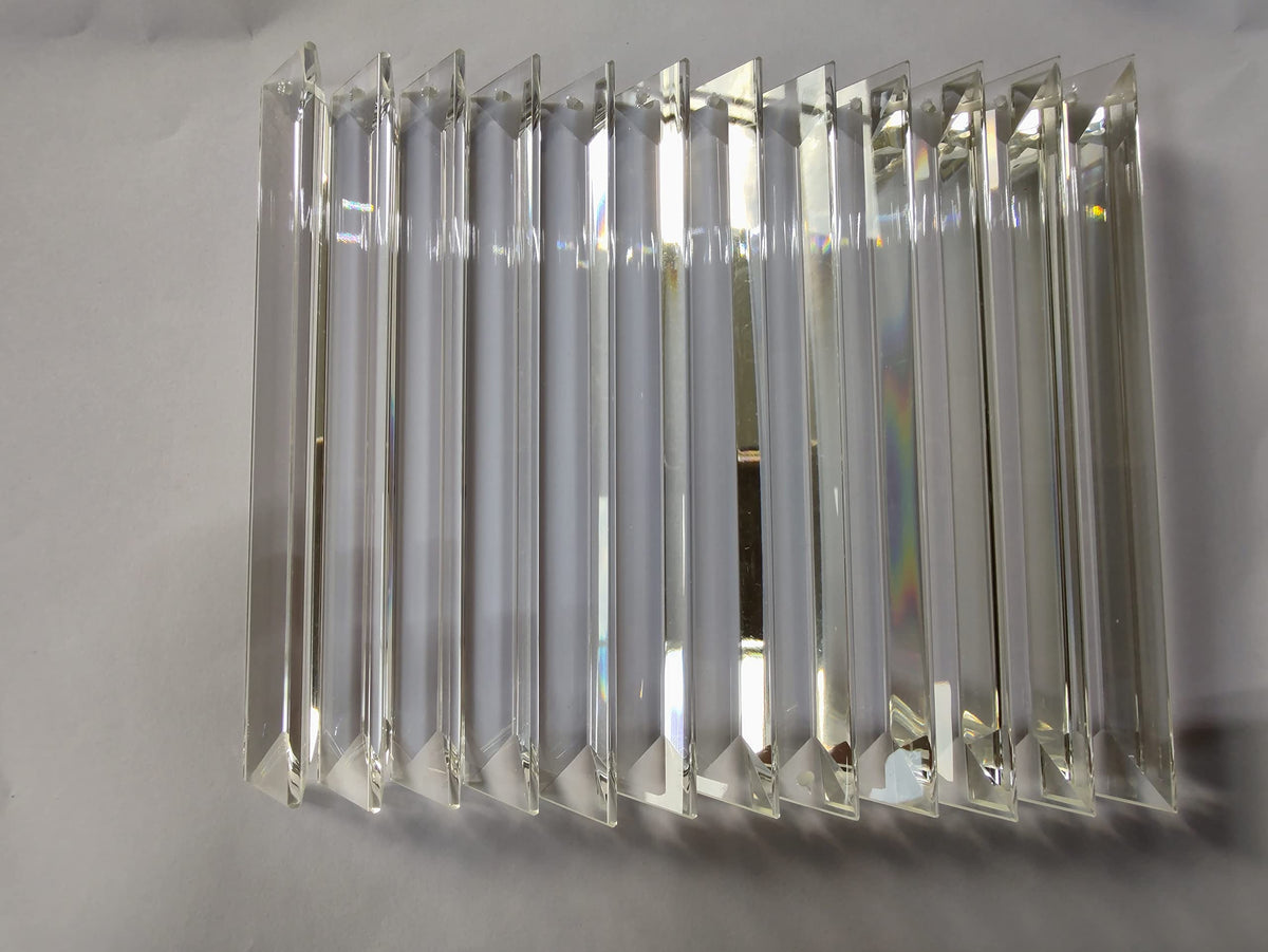 A AXILIXI Chandelier Crystals Replacement 12 Pcs Crystal Prisms with Hooks for Crystal Chandeliers K9 Crystals Acessory