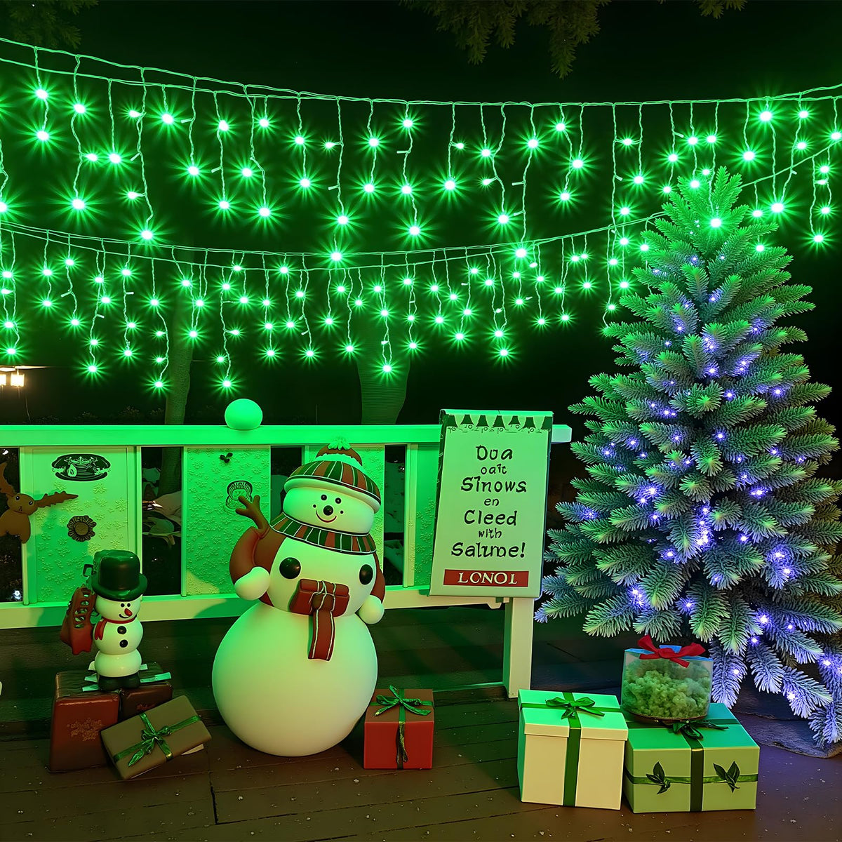 400 LED Icicle Christmas Lights Outdoor - 33FT Icicle Lights for Outside 8 Modes with 75 Drops, Plug in Waterproof Connectable Fairy String Lights for Indoor Holiday Party Christmas Decoration,Green
