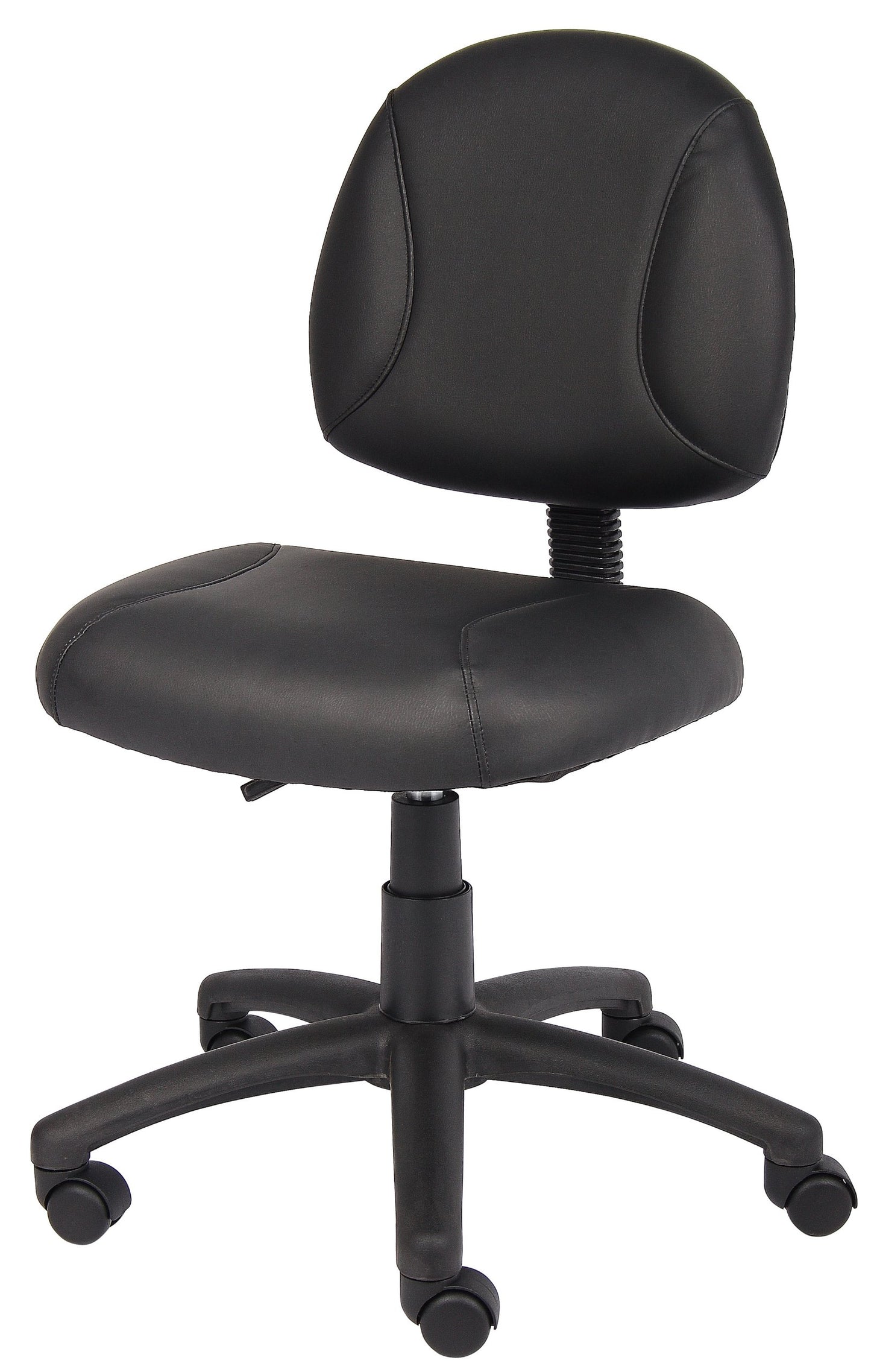 Boss Office Products Posture Task Chair Without Arms in Black, Low-Back (B305)