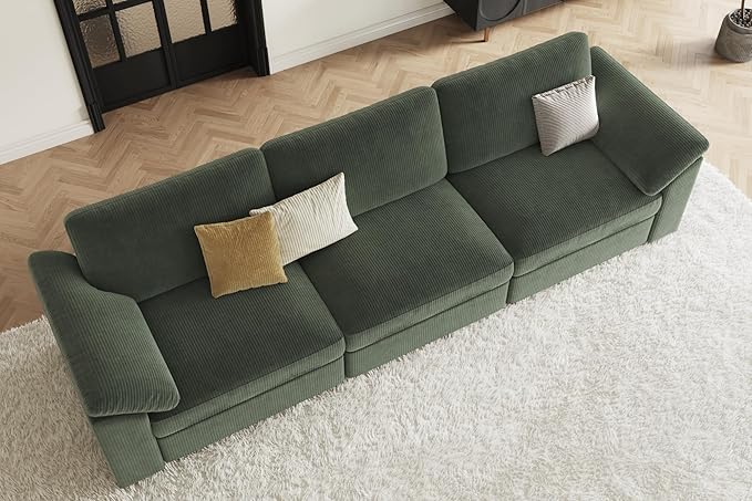 EASE MOOSE Sectional Modular Sofa, Comfty 3 Seat Cloud Couch, FSC Certified