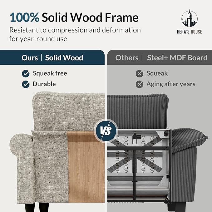 HERA'S HOUSE 3 Pieces Modular Sectional Sofa Sets, Oversized Couch Set