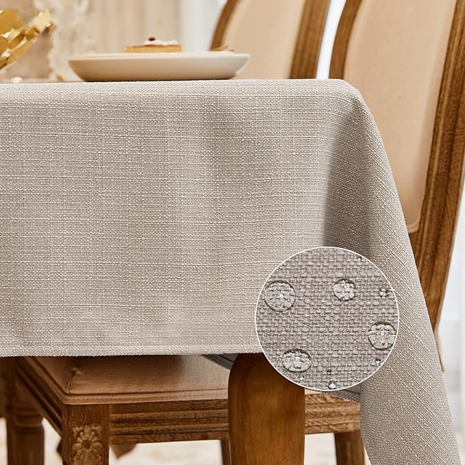 BALCONY & FALCON Rectangle Tablecloth Washable Wrinkle Resistant and Water