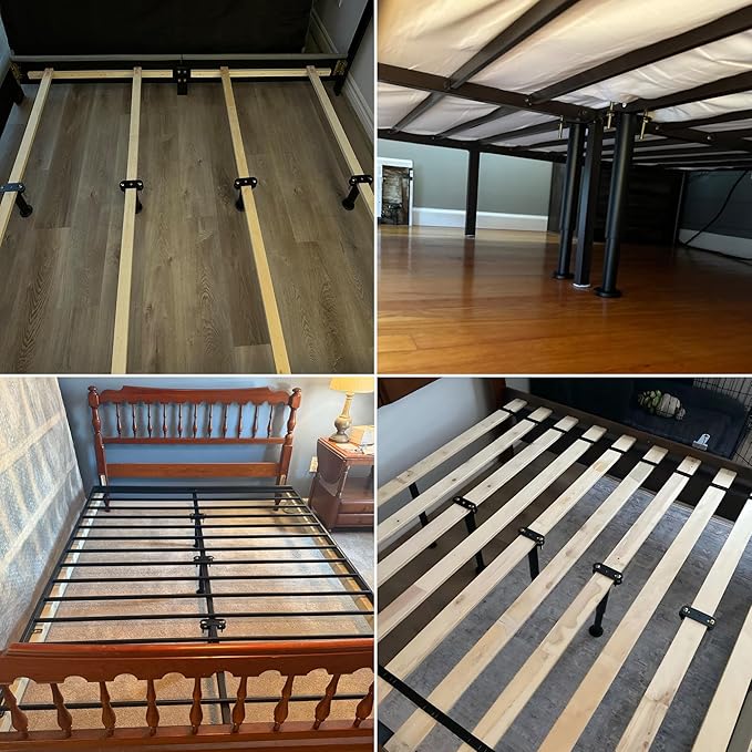 Under Bed Metal Support Legs, Adjustable Height Bed Frame Support Leg, Bed Slat