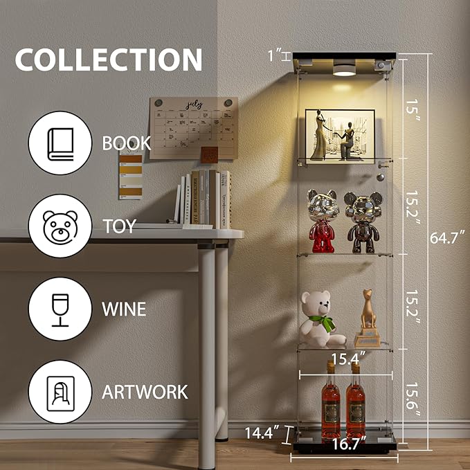 FANYUSHOW Glass Display Cabinet