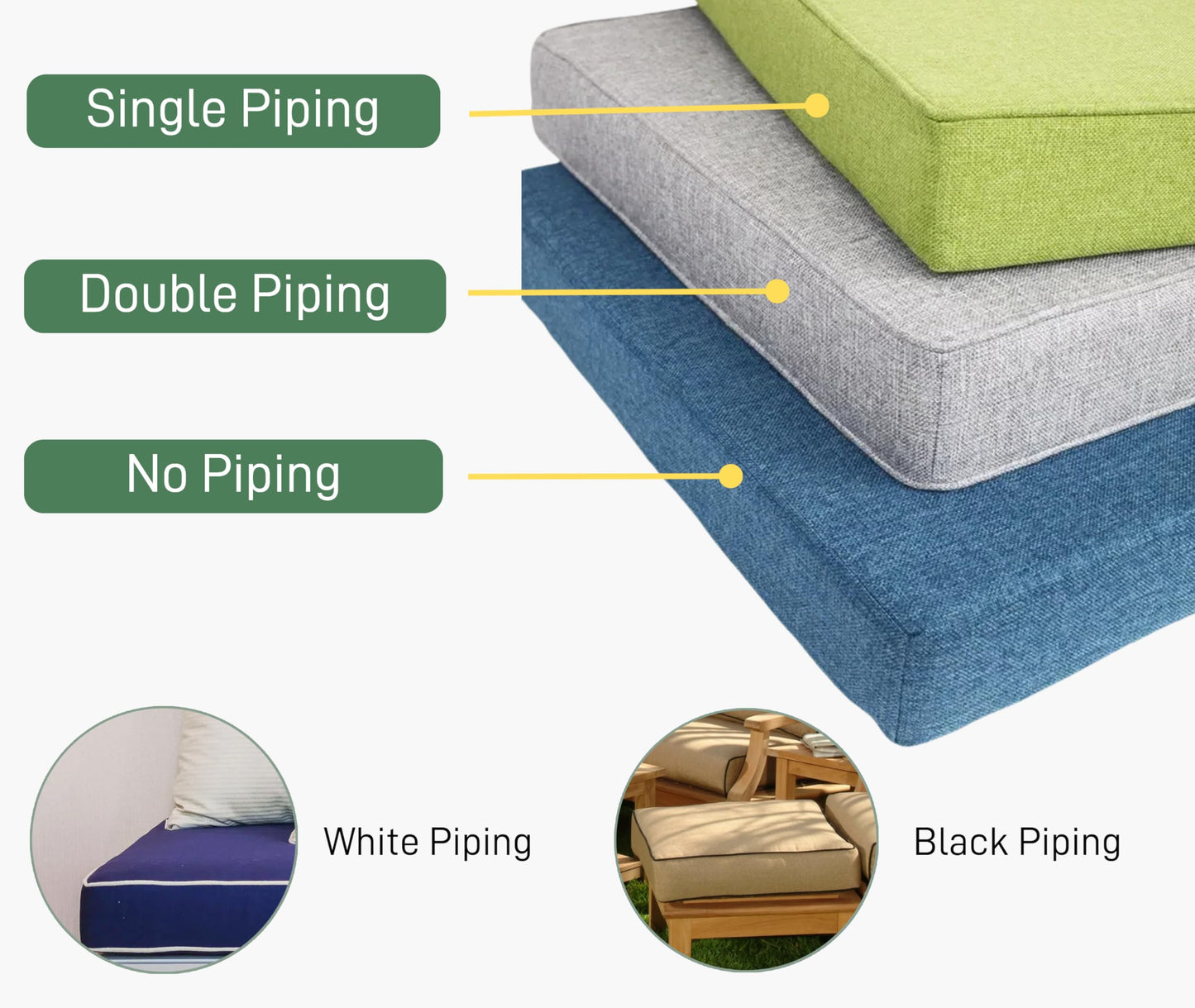Kiyeocca Custom Made Bench Cushion, Window Seat Cushion Indoor, Bench Seating Cushion, Storage Bench Seat Pad, Fireplace Hearth Cushions for Bench Sitting