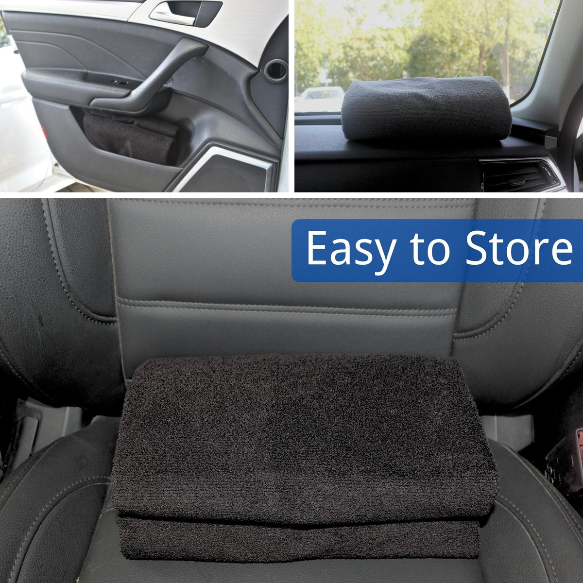 Hirritale Waterproof Car Seat Cover for Front Seats, Protector for Cars SUVs Trucks, Sweat Towel Seat Covers Bucket for Gym,Workout,Beach,Hiking,Running and Swimming (Black, 2PCS)