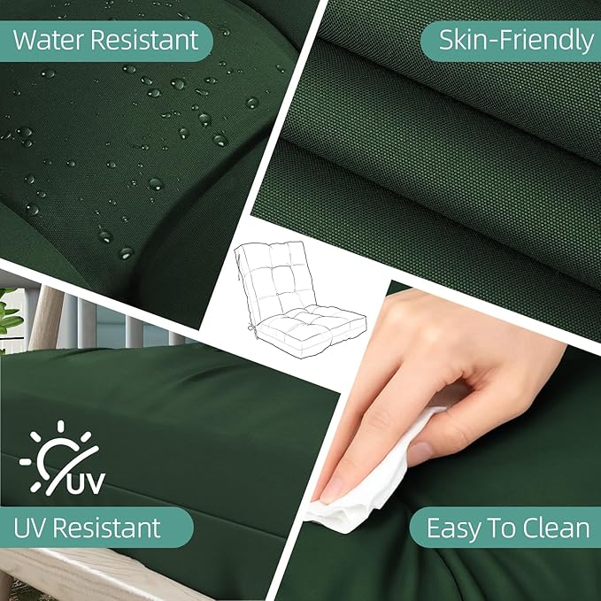 Outdoor Chair Cushion, High Back Soft Seat Pad