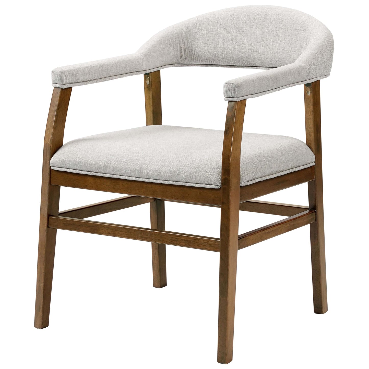 Acme Darcy Wood and Fabric Upholstered Side Chair in Dark Walnut (Set of 2)