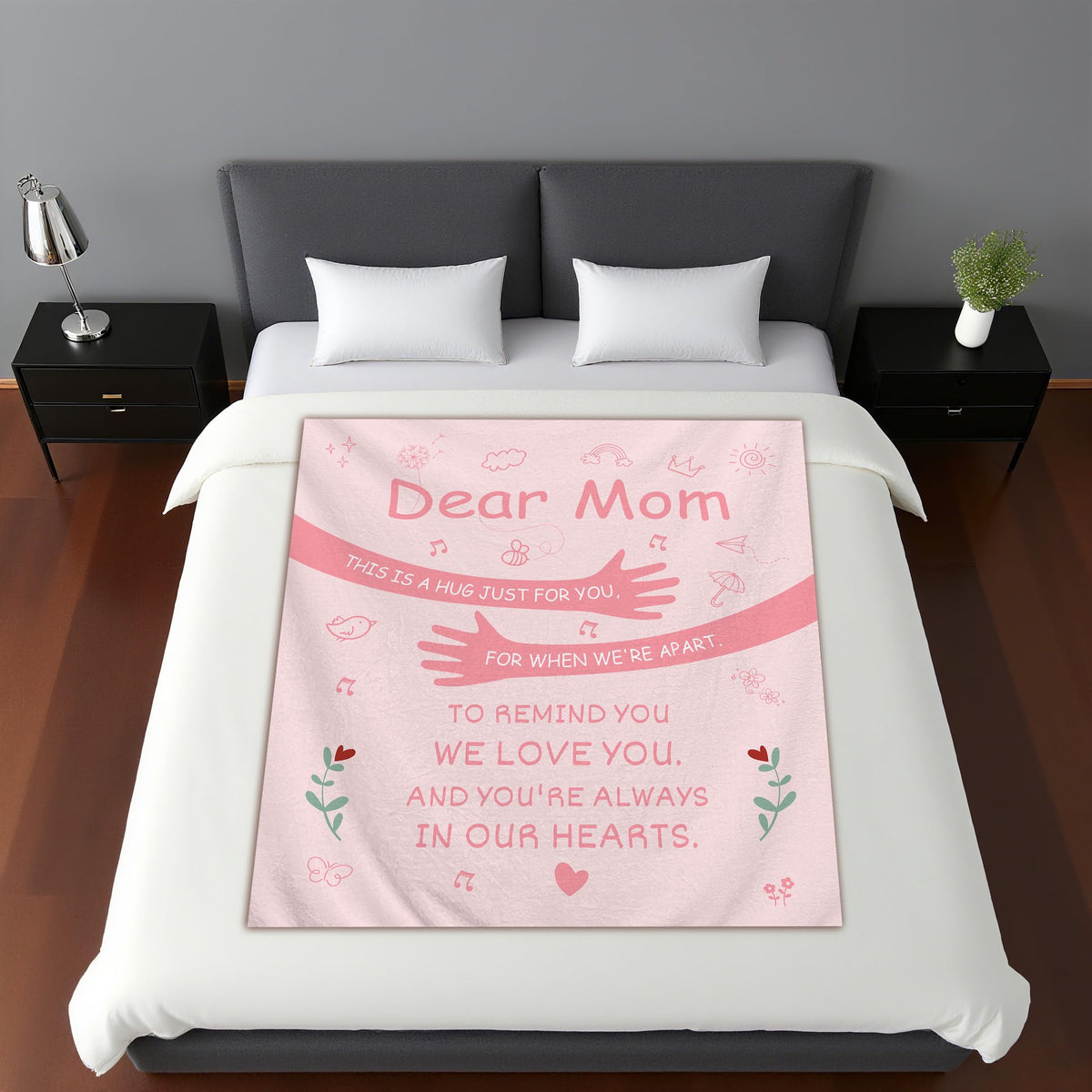 AprOcean Dear Aunt This is a Hug just for You for When We're Apart to Remind You we Love You and You're Always in Our Hearts Aunt's Blanket Gift from Niece Nephew for Birthday Mother's Day Christmas