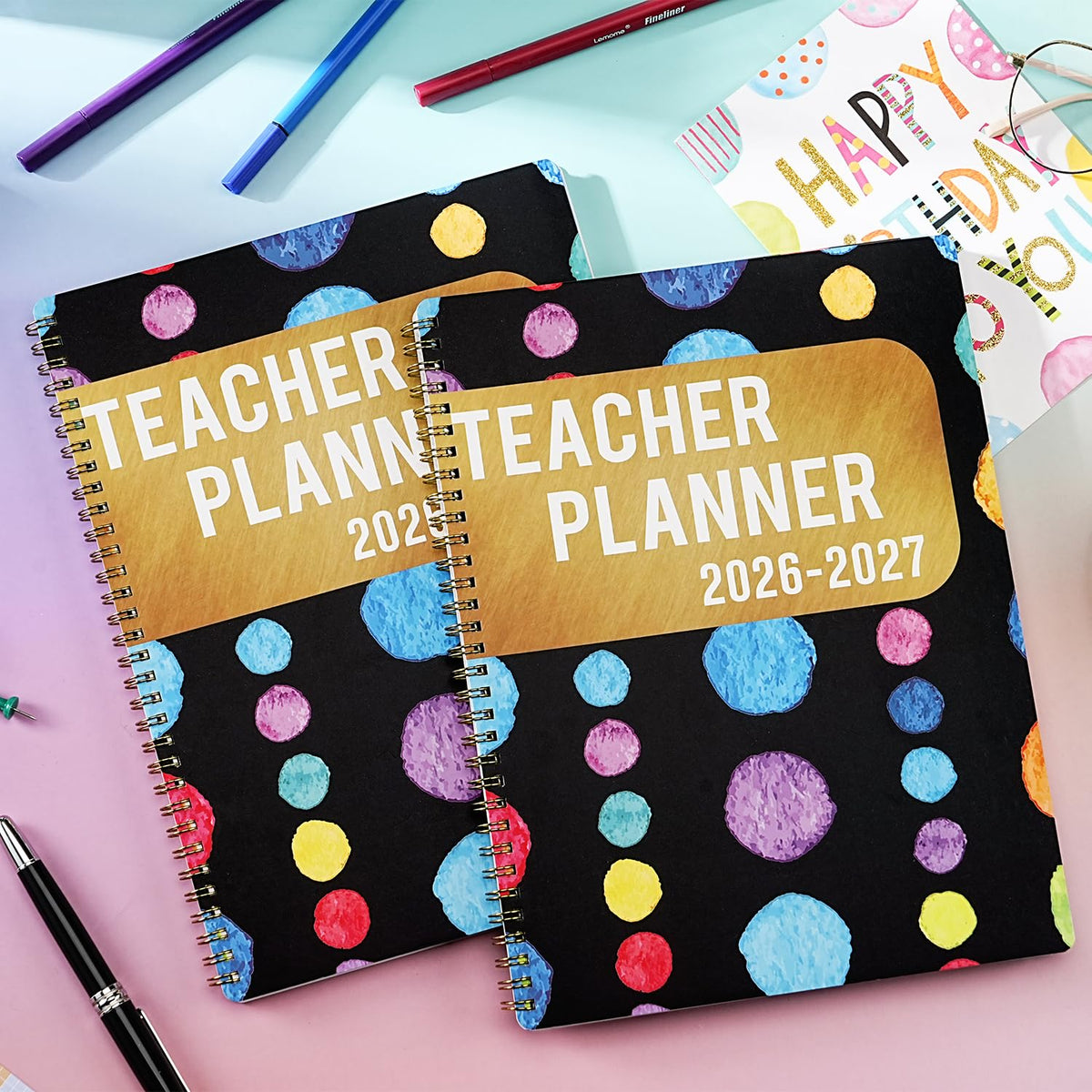 Teacher Planner 2026-2027 - Teacher Lesson Planner 2026-2027, July 2026 - June 2027, 8.5" x 11", Weekly & Monthly Lesson Plan Book for Teacher, Academic Planner with Colorful tabs, Inner Stickers