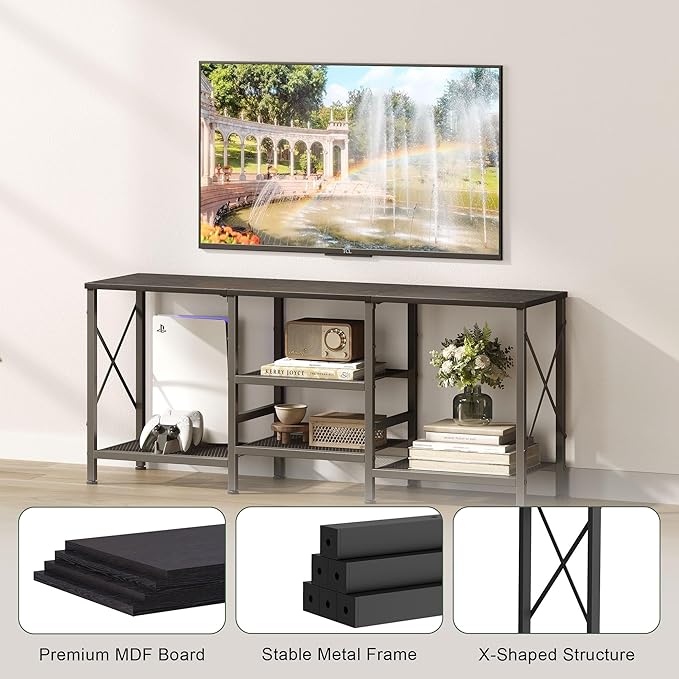 JARHETUN TV Stand for 55 Inch TV, Entertainment Center