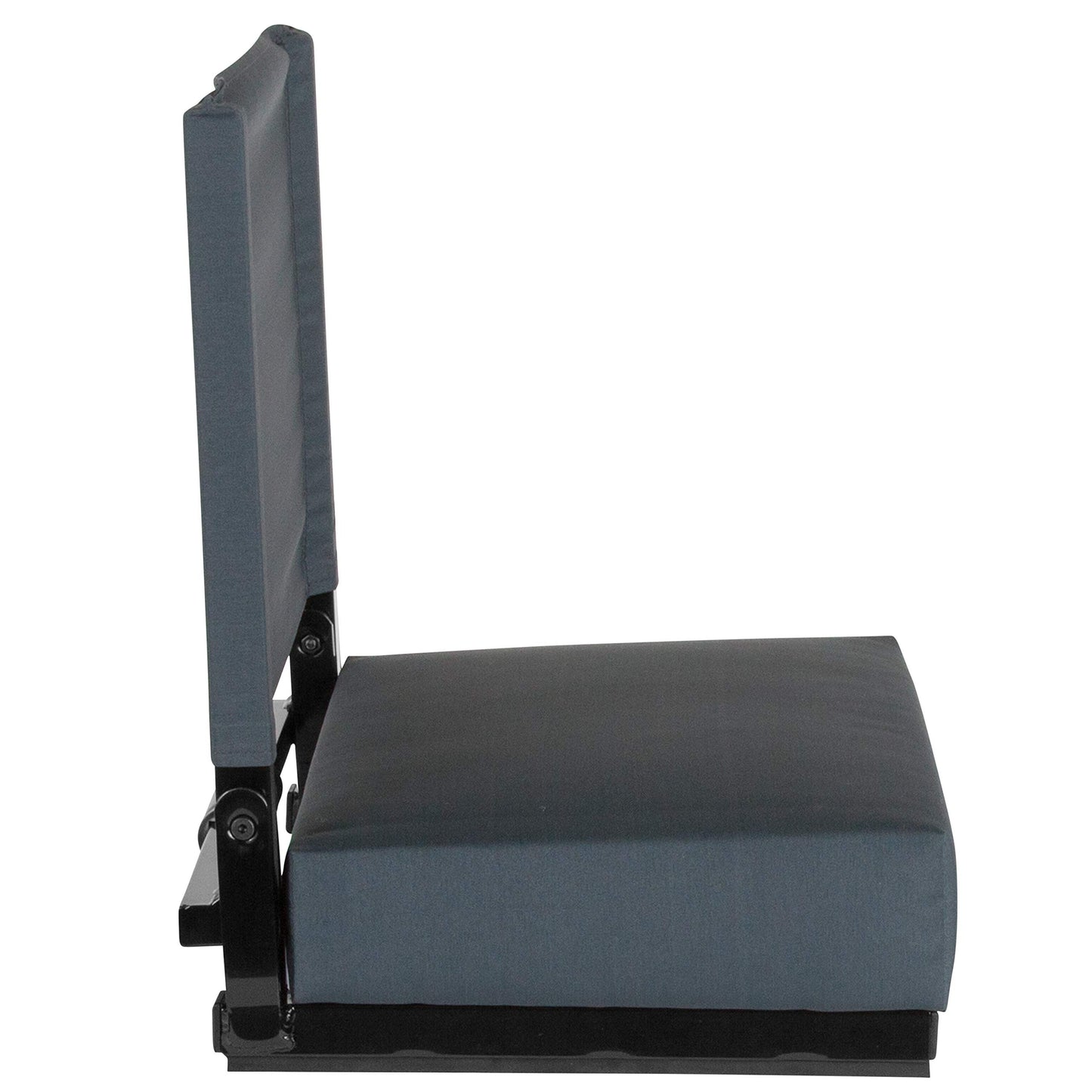 Flash Furniture Grandstand Portable Stadium Seat for Bleachers or Benches, Folding Padded Stadium Chair with Carrying Handle, 500 lb. Weight Capacity, Dark Blue